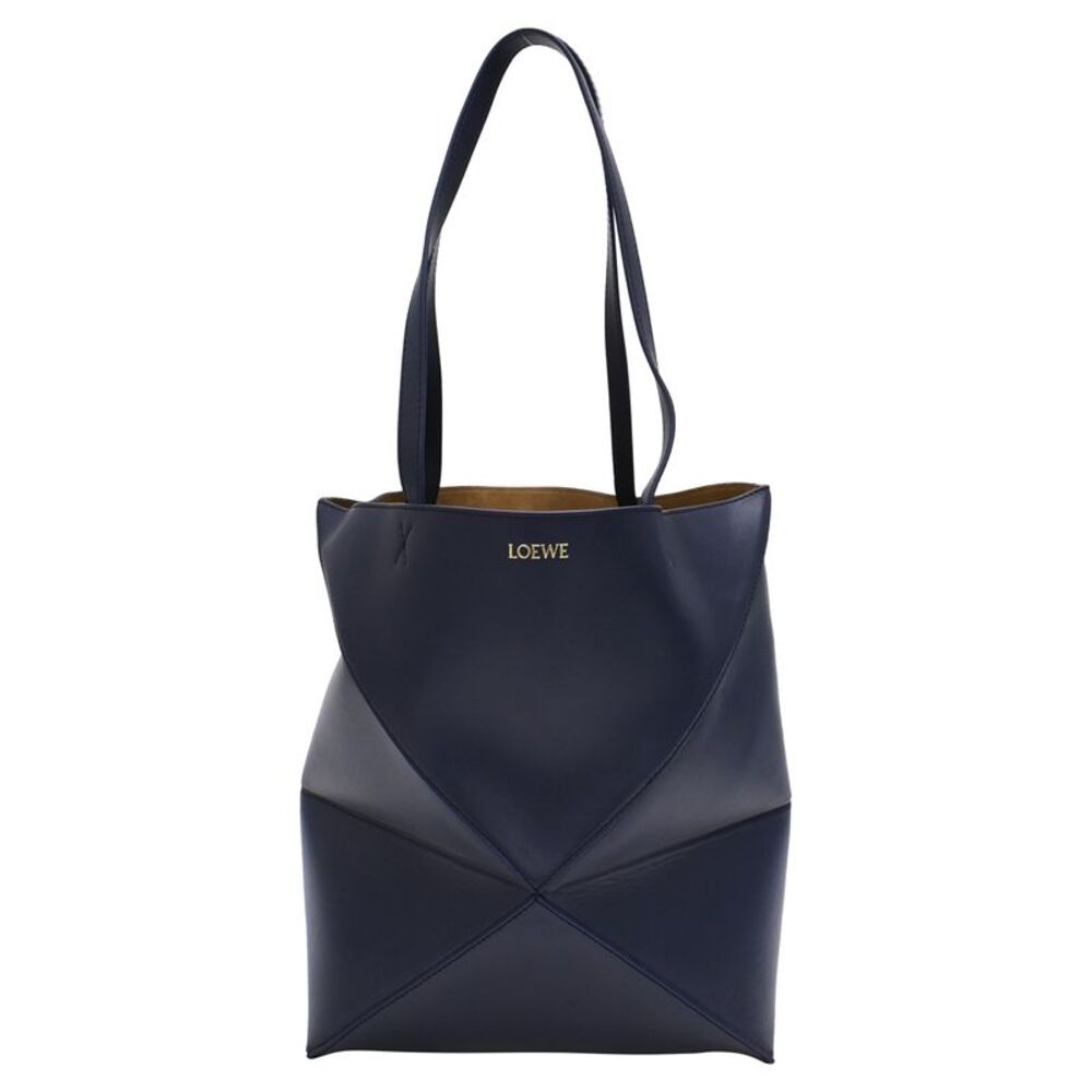 Loewe Puzzle Fold Tote Bag in Black Leather